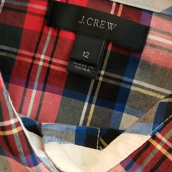 J. Crew Stewart Plaid Blouse - Picture 8 of 8